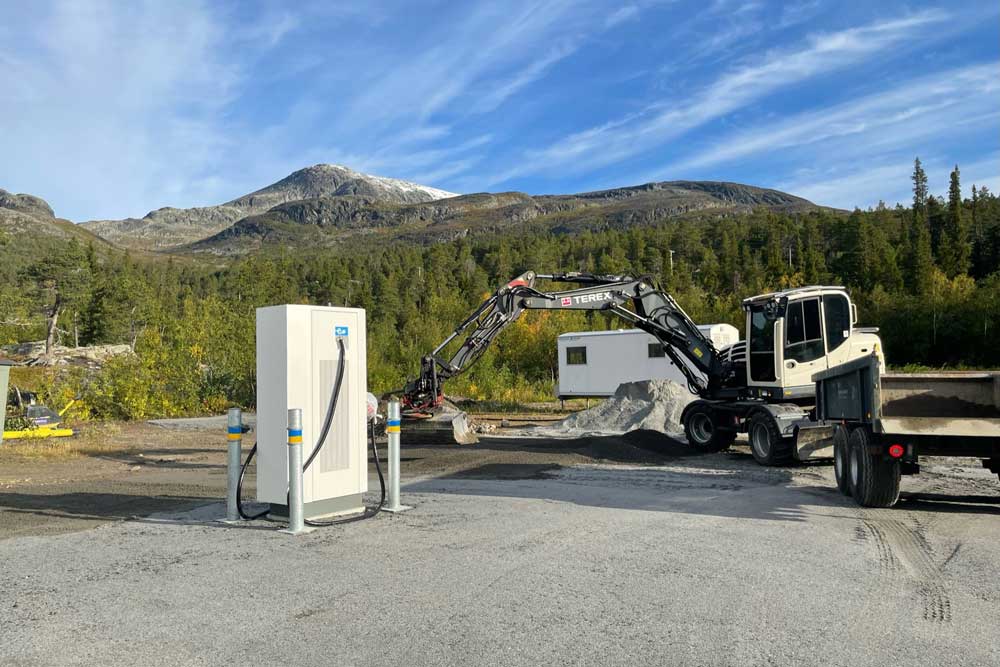 Laddstation som installerats